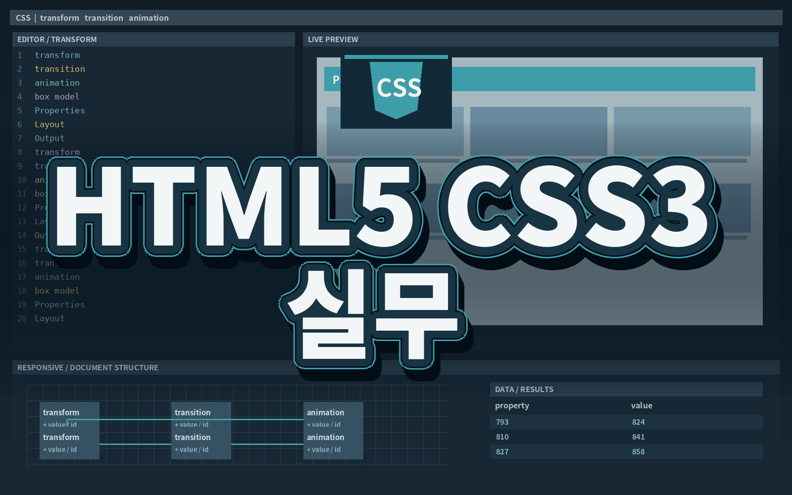HTML5 CSS3 실무 HTML5 CSS3 실무